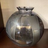 1930s art deco vase from argyl in blown glass with acid-etched floral design