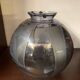 Vase art deco d'argyl annees 30 en verre souffle et decor floral a l'acide
