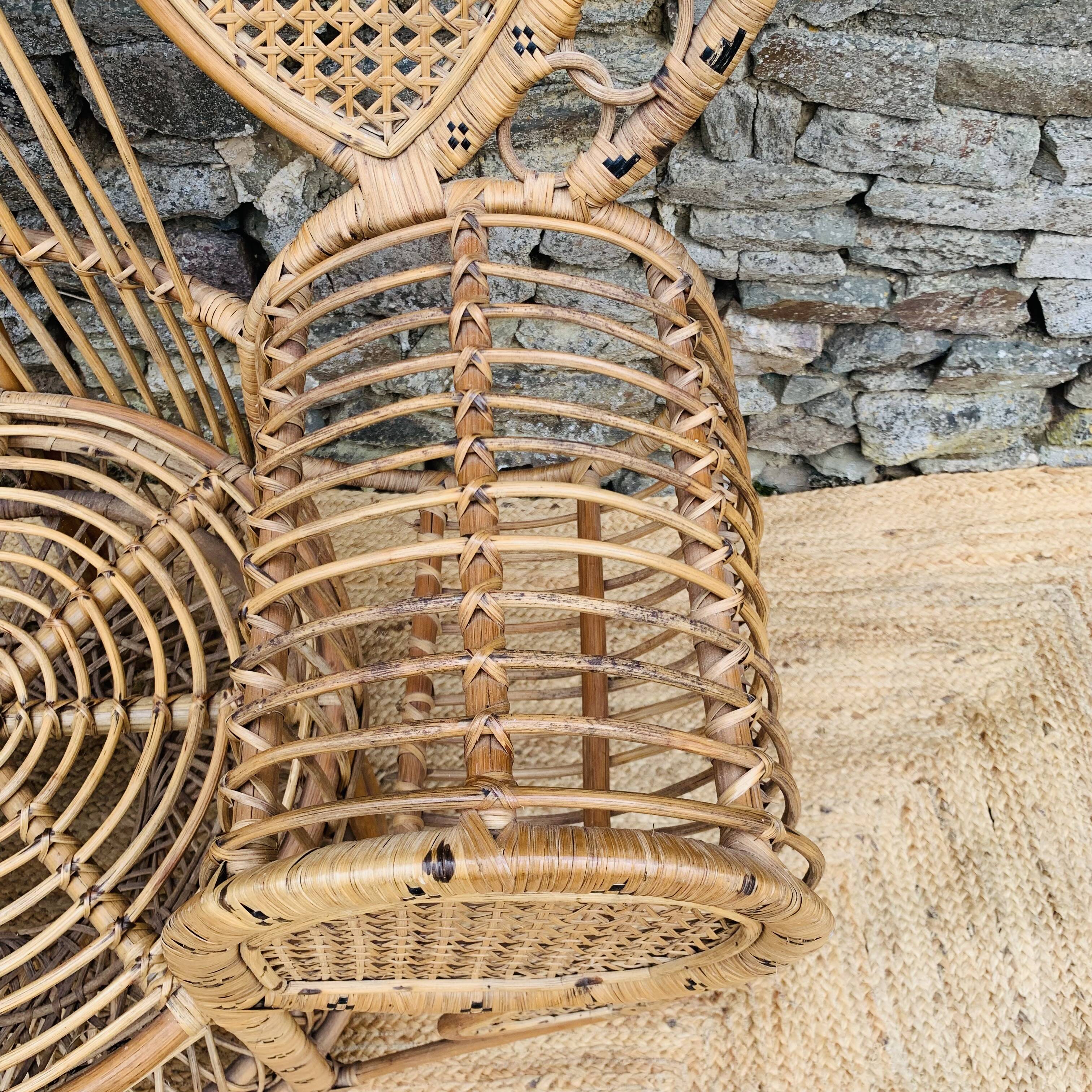 Fauteuil Emmanuel en rotin et osier naturel