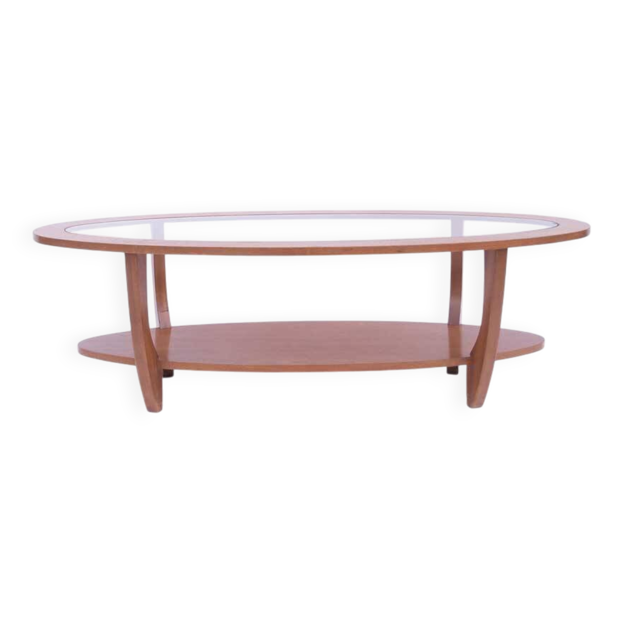 Table basse scandinave ovale vintage