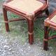 Lot de 2 chaises vintage en rotin avec assise cannage
