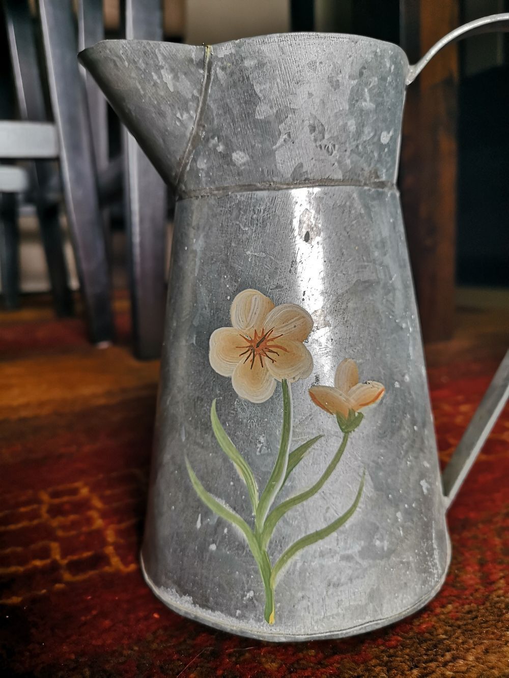 Garden pitcher / sheet metal watering can - Artisanal work