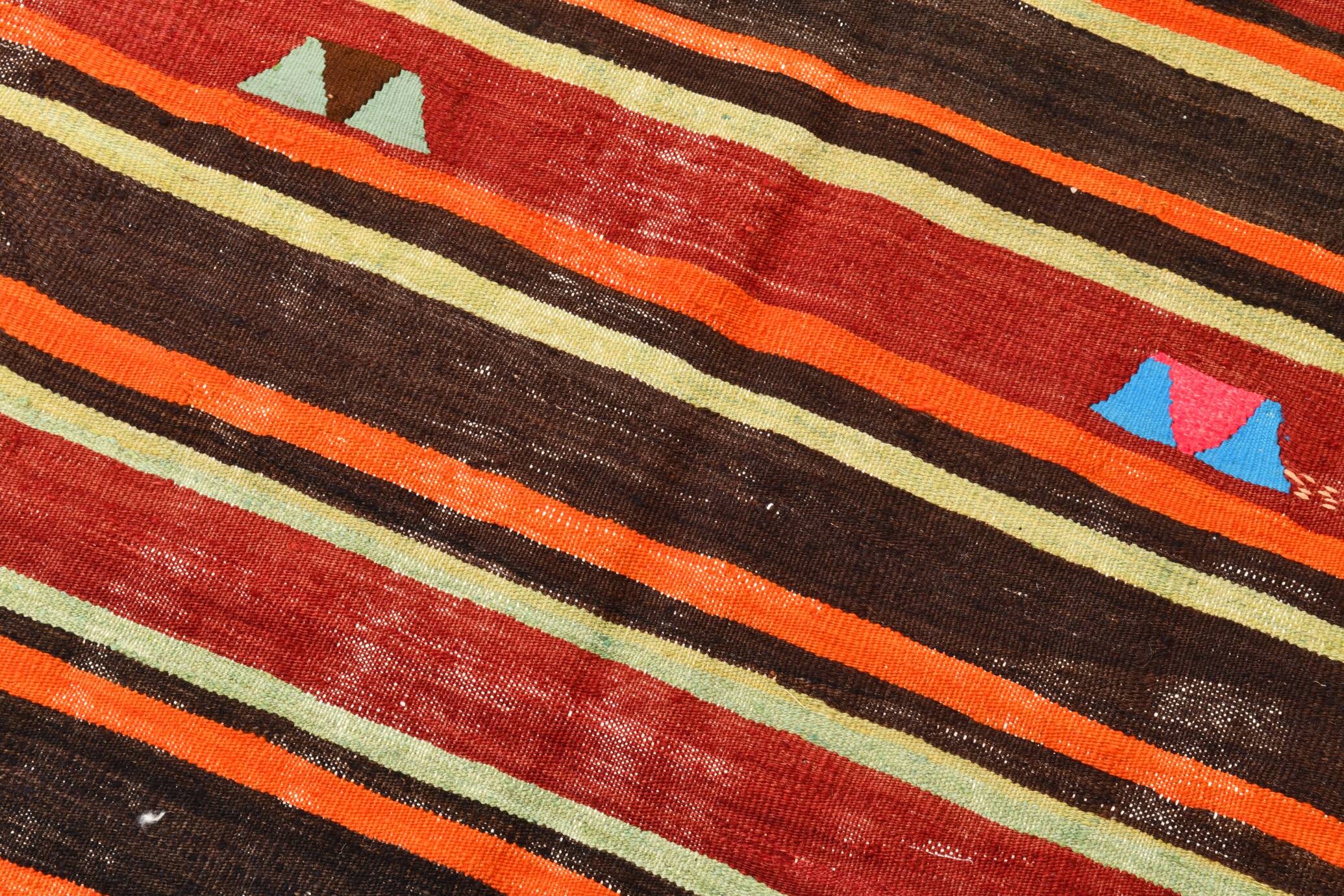 6x9 Red Brown Mid Century Modern Vintage Rug, 191x274Cm