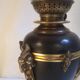 Oil lamp with engraved globe in Napoleon III style