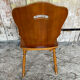 Vintage 1960s Brutalist Blonde Wood Farm Chair #E037