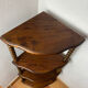 Corner shelf on a turned wooden stand