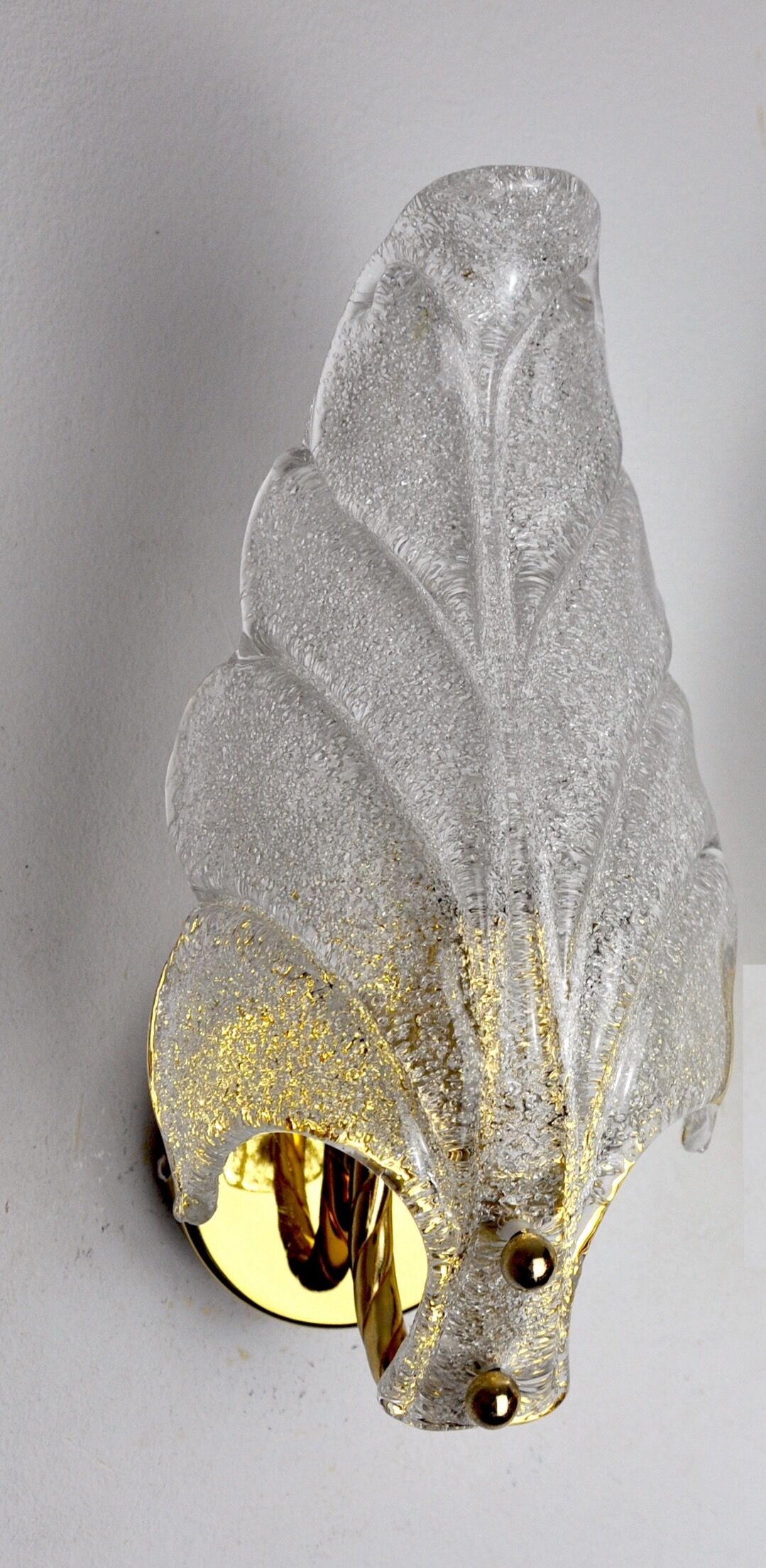 Wall lamp "leaf" by Carl Fagerlund, Murano glass, Germany, 1970