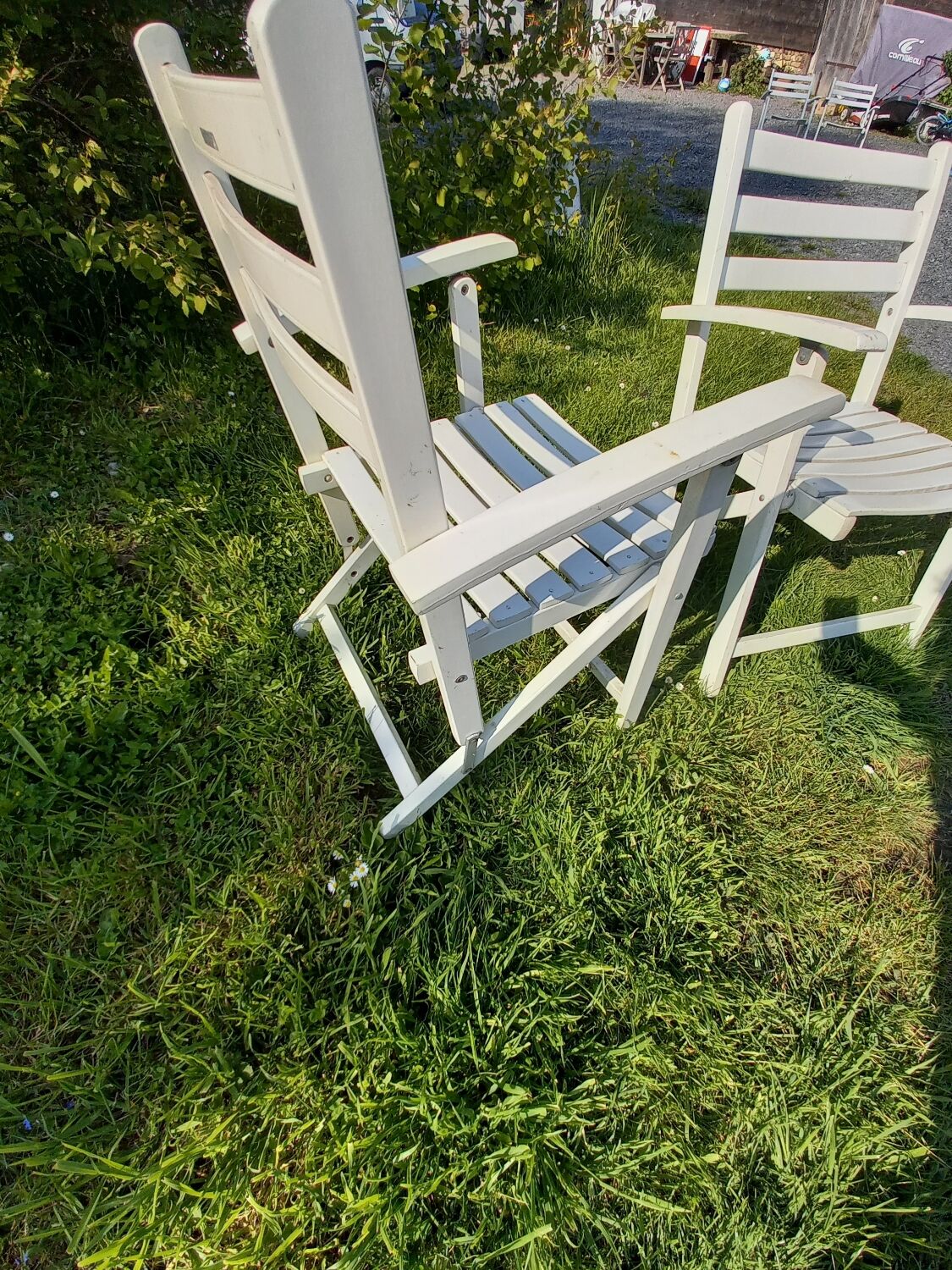 Paire de fauteuils vintage jardin Dejou