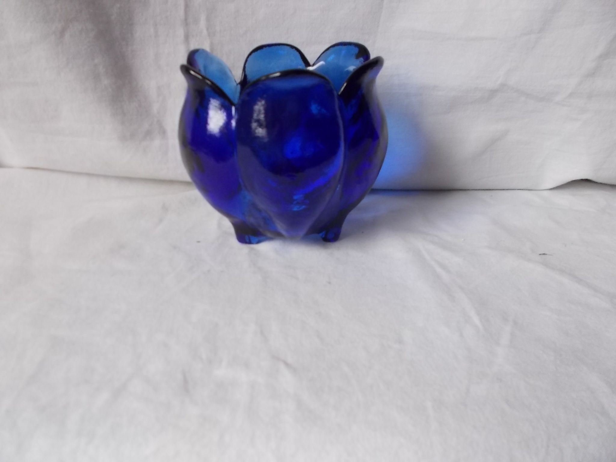 Blue glass vase