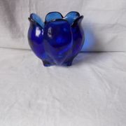 Blue glass vase