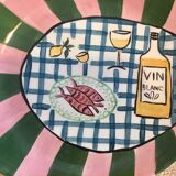 Large artisanal oval plate