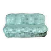 2-seater sofa in checked fabric, France, 1980