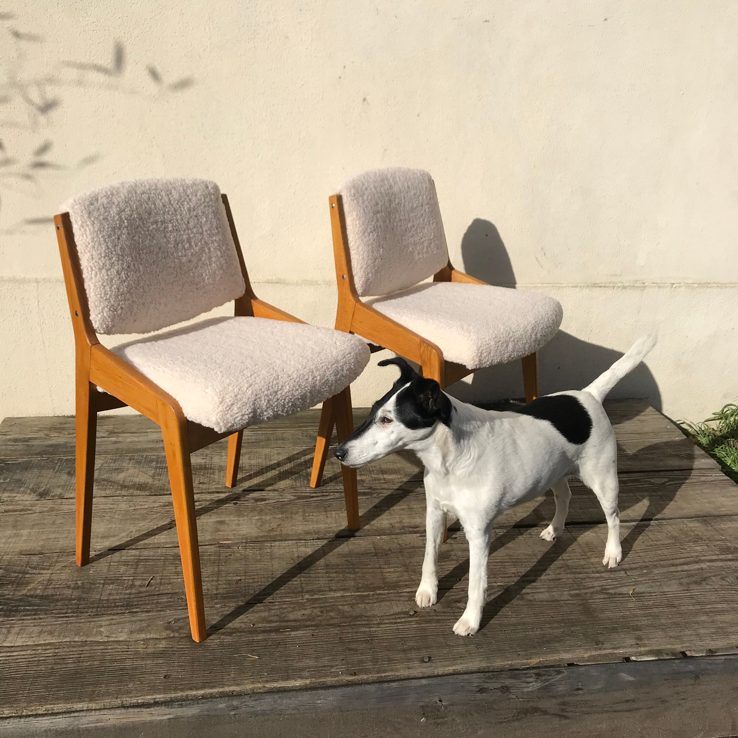 Paire de chaises scandinaves 1960