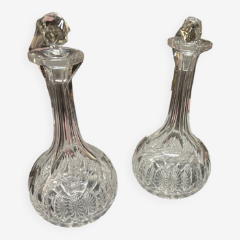 Pair of crystal decanter