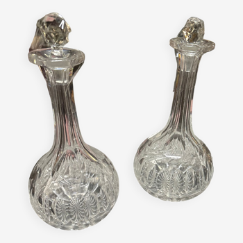 Paire de carafe en cristal