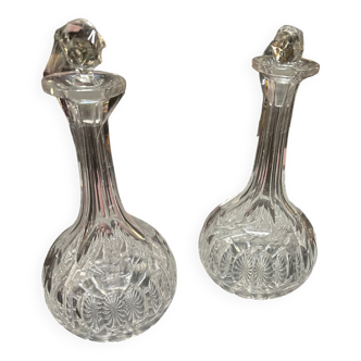 Pair of crystal decanter