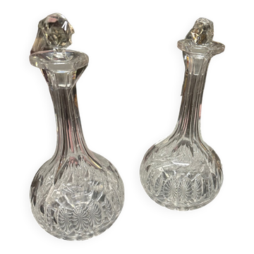 Paire de carafe en cristal