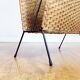 Vintage wicker magazine rack