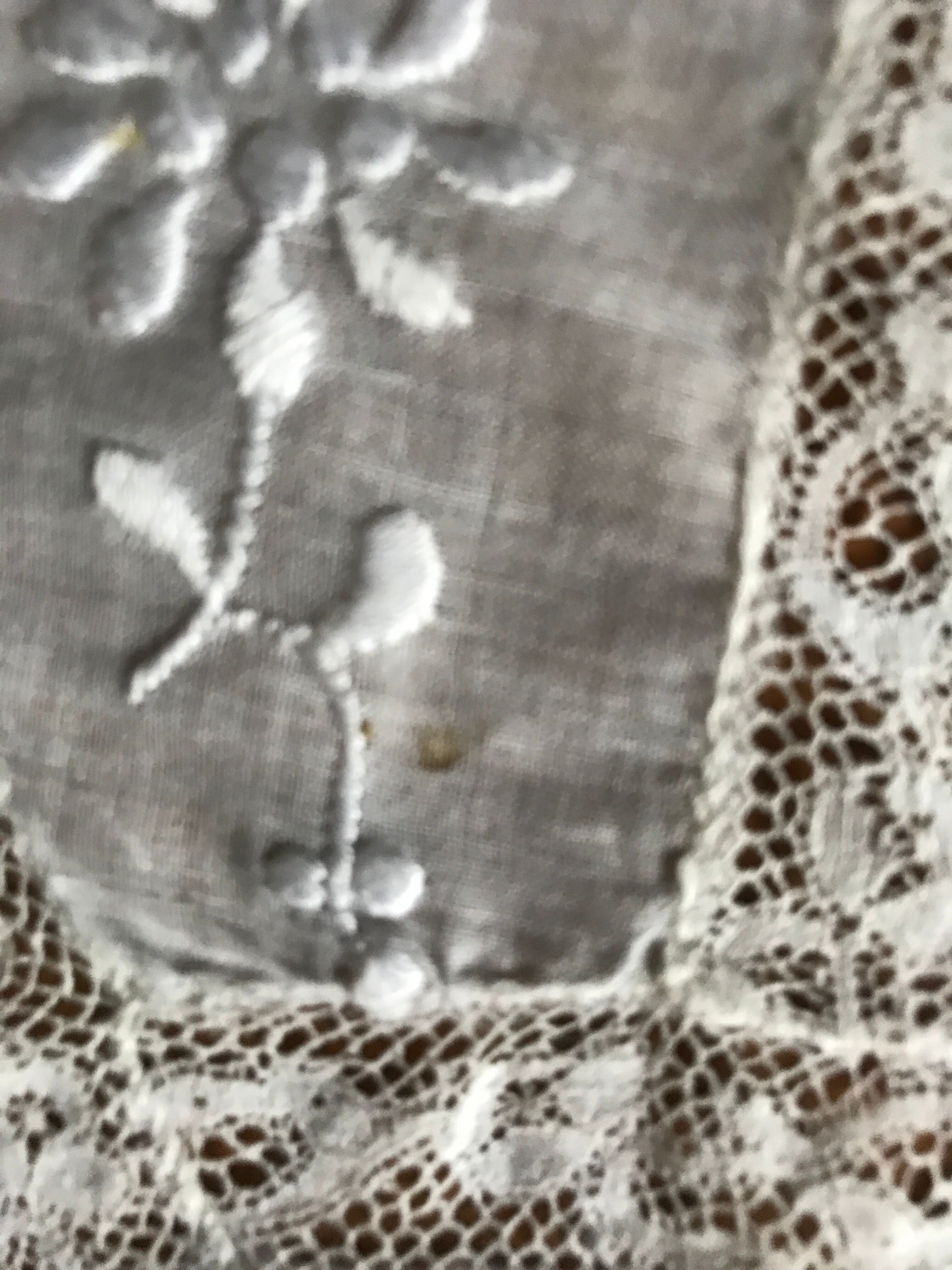 Embroidered lace cover
