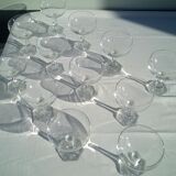 12 crystal champagne glasses
