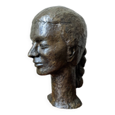 Sculpture de buste artisanale en bronze