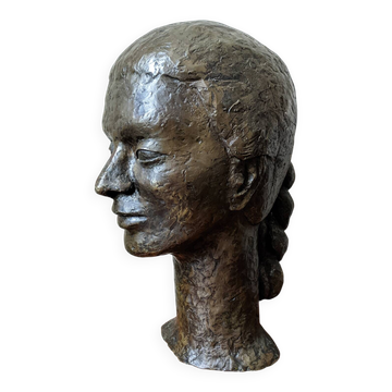 Handcrafted bronze bust sculpture