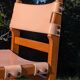 4 solid elm chairs Maison Regain, France 1970s