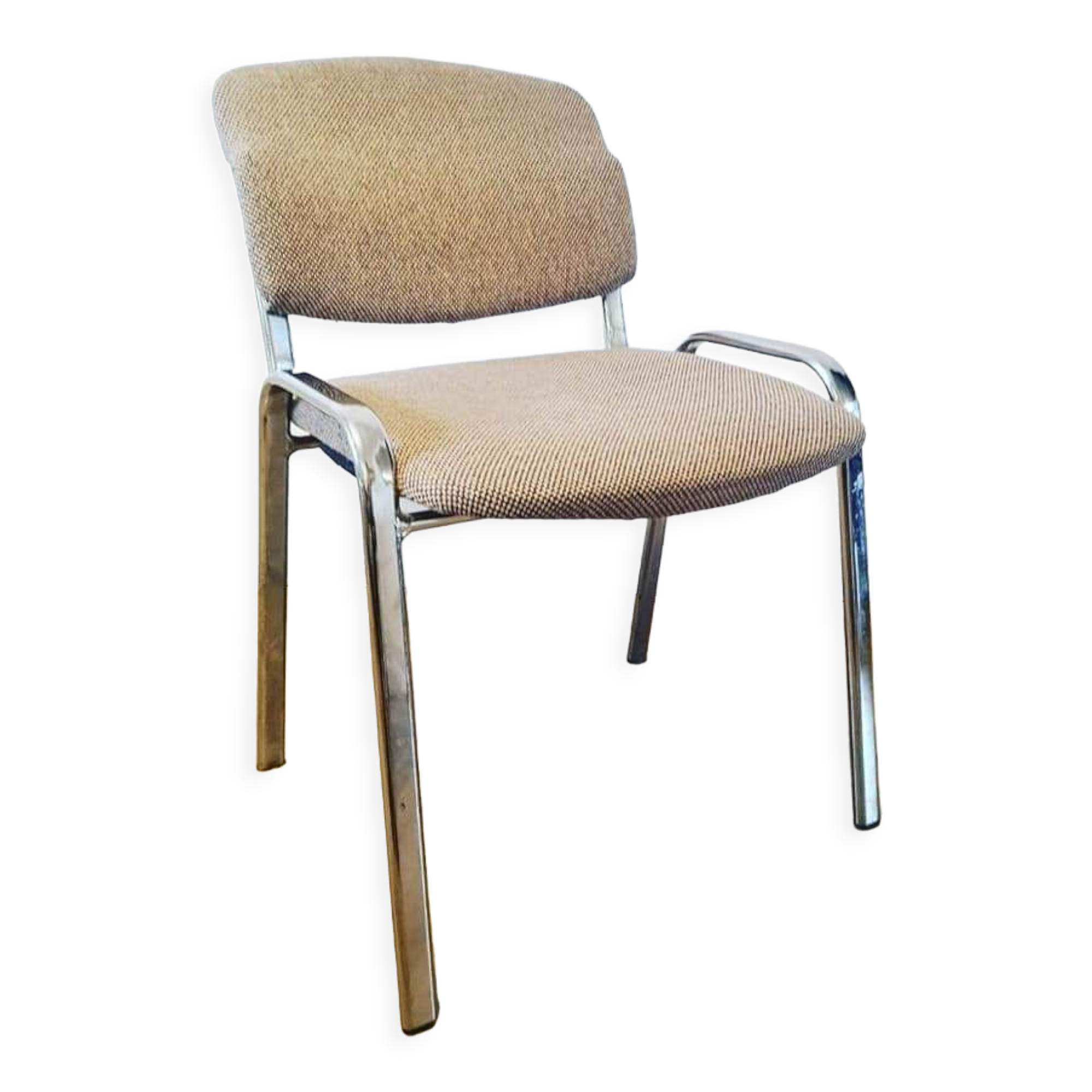 Chaise de bureau en tissu et alu