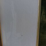 Signed painting, landscape, boat on river, Poitevin marsh