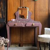 Art Deco dressing table in oak with an antique rose patina, timeless charm