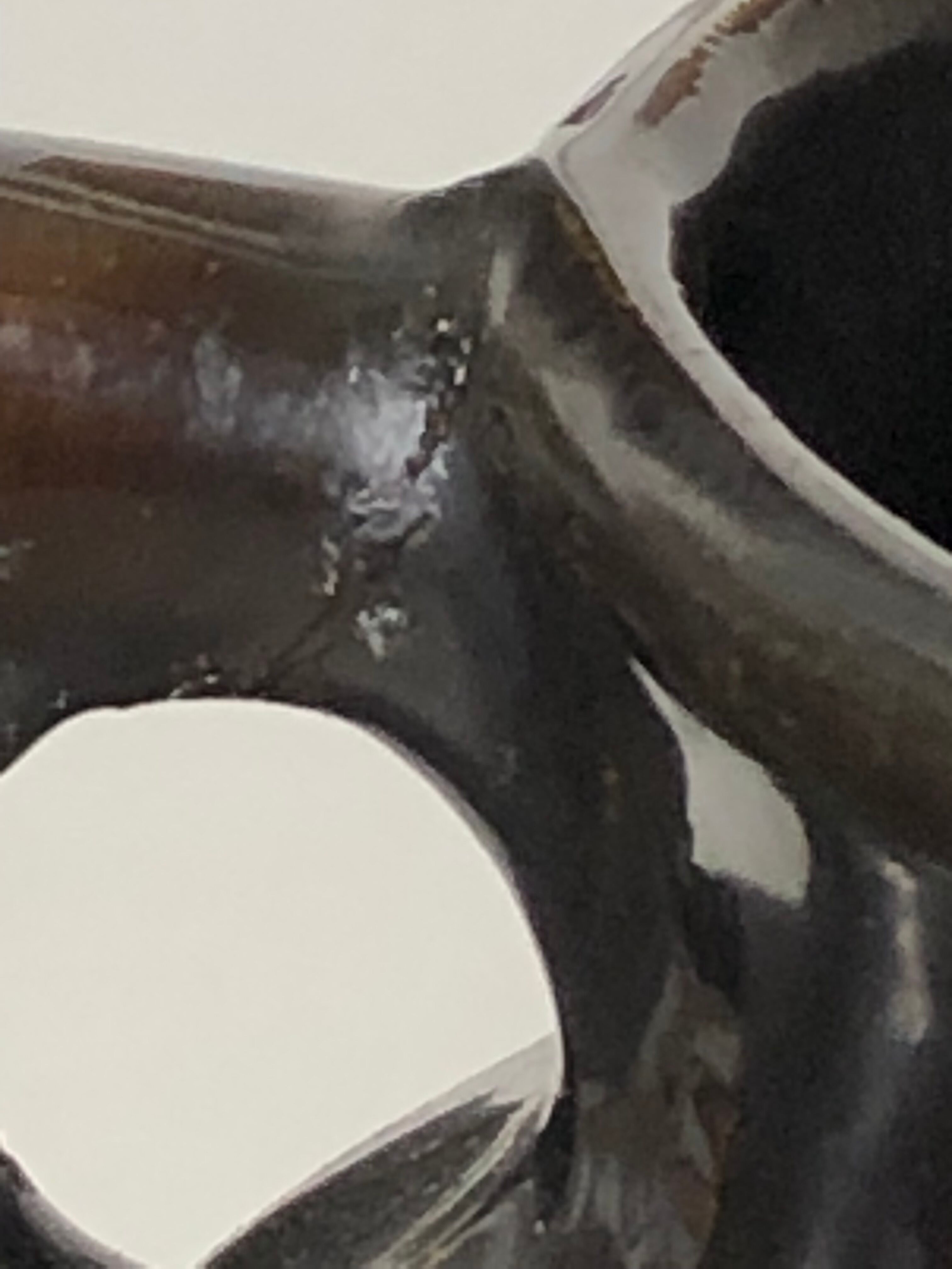 Art Deco vase flamed sandstone tripod