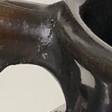 Art Deco vase flamed sandstone tripod