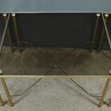 Tripartite Glass Coffee Table, Maison Baguès style – 1950