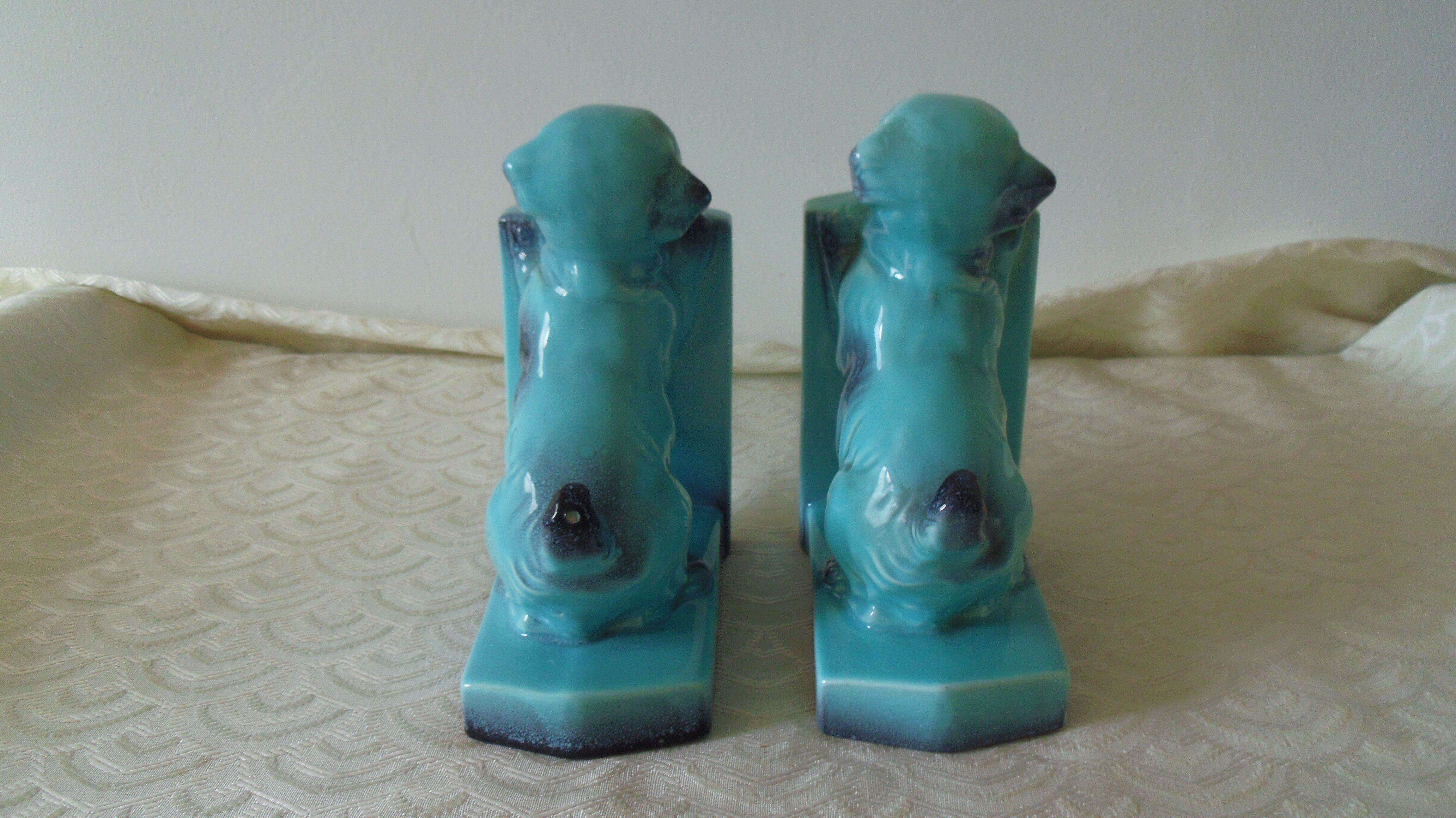 Pair of earthenware bookends