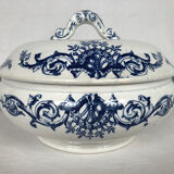 Lunéville Keller & Guérin, soup bowl and ten plates Maintenon