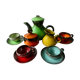 Keraluc Quimper France coffee service, 4 cups