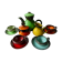 Keraluc Quimper France coffee service, 4 cups