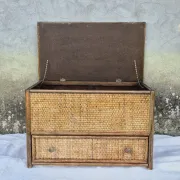 Vintage wicker chest of drawers furniture
