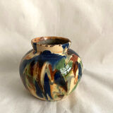 Vase in painted and glazed earth 30s