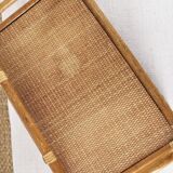 Wicker and rattan chest of drawers with 3 drawers