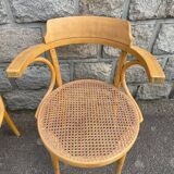 Set of 4 caned chairs