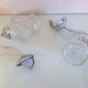 Pair of structured glass and chrome metal, 60s