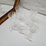 Set of 6 chiseled glass digestive glasses
