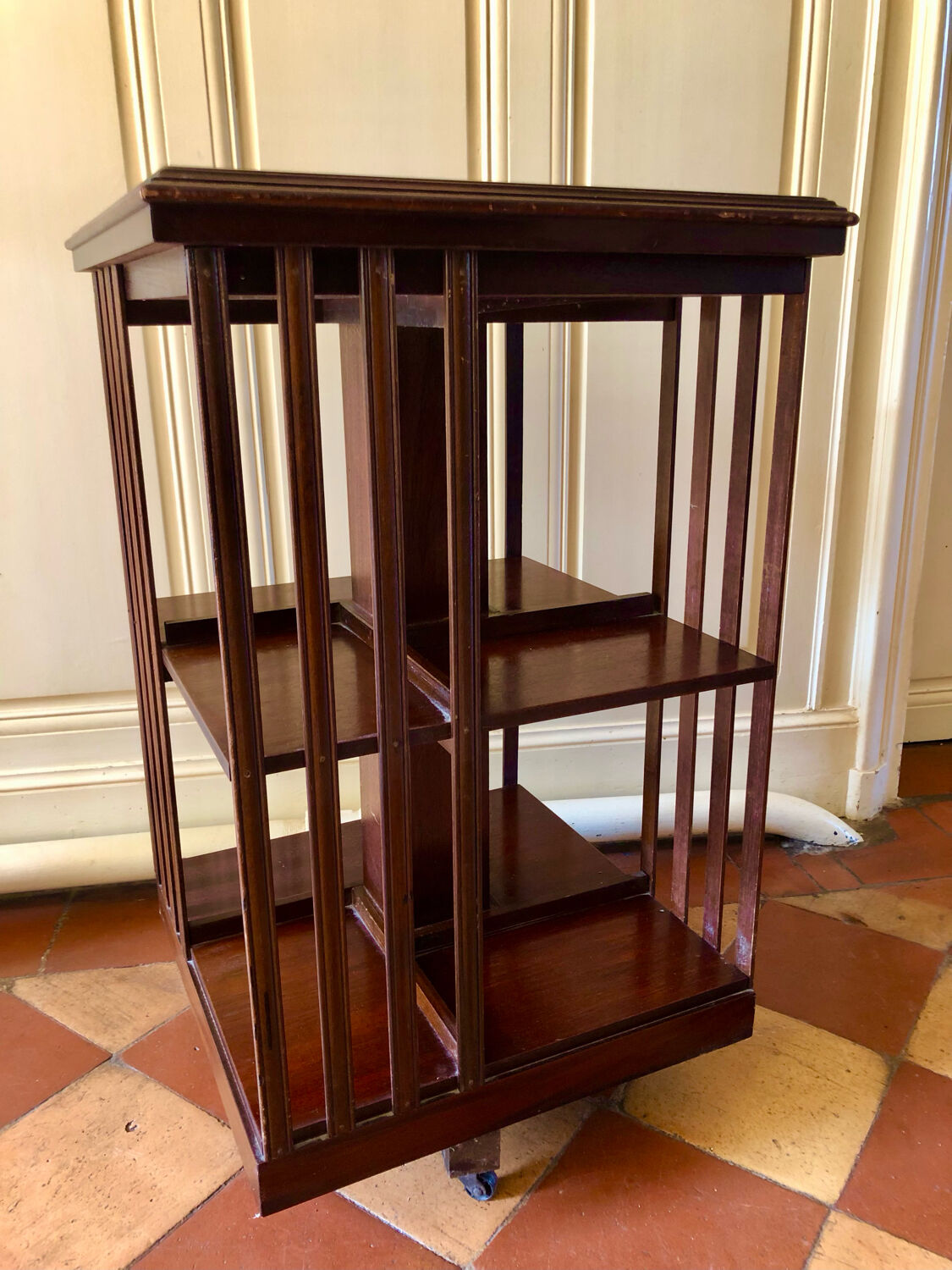 English revolving bookcase