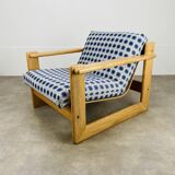 Armchair pine 70s chalet style
