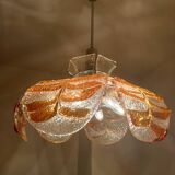 Murano glass pendant light with 6 petals
