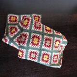 Couverture en crochet 70's - fait main-