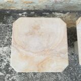 Nesting coffee tables in natural travertine