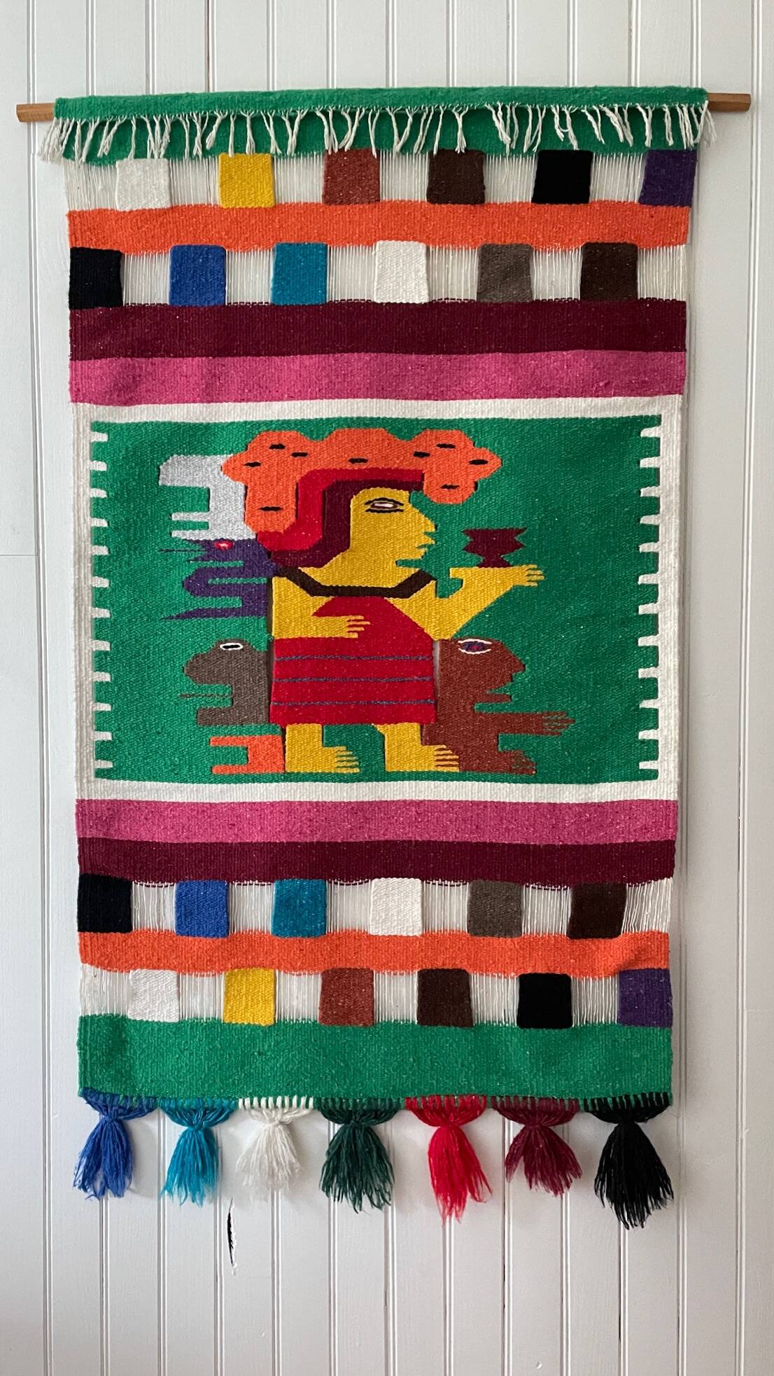Vintage mexican decorative tapestry