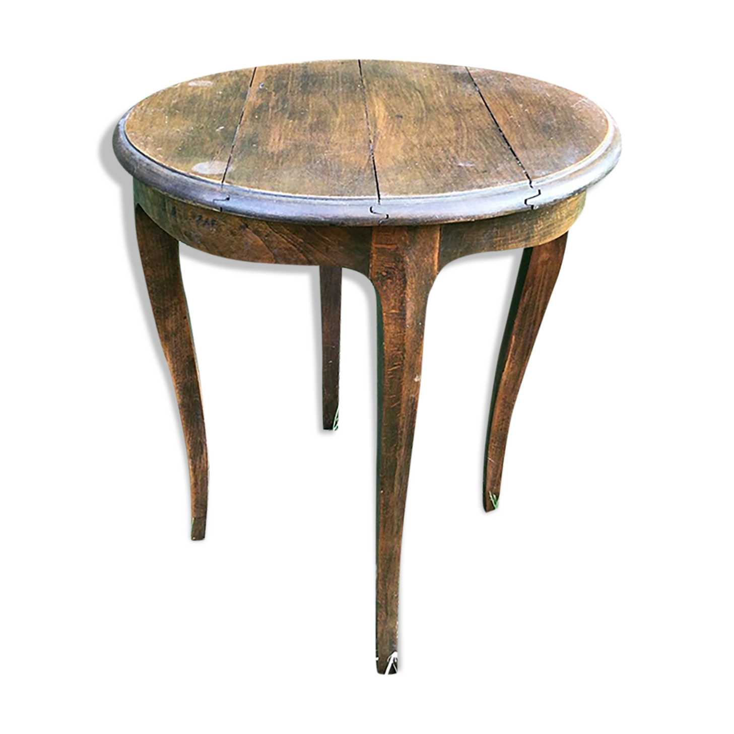 Quadripod pedestal in solid wood